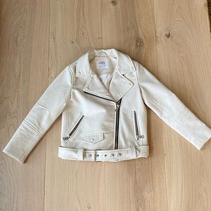 Kids Zara leather jacket in size 8